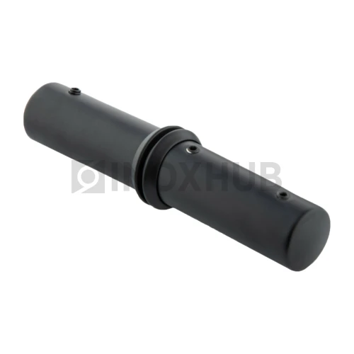 Ручка регулируемая (660 BLC) под трубу Ø19 душевая, торцевой держатель, Черный мат