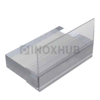 Профиль (214-10 CL) ус 17 мм, L=2200, стекло 10.0 мм, ПВХ прозрачный БЕЛЫЙ