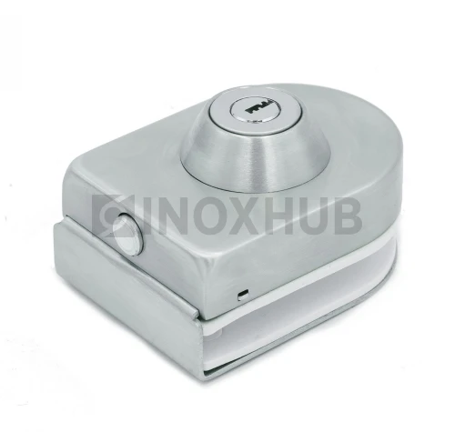 Замок (016-1 SSS) без сверления, с ответной частью на стену, нерж. сталь матовая