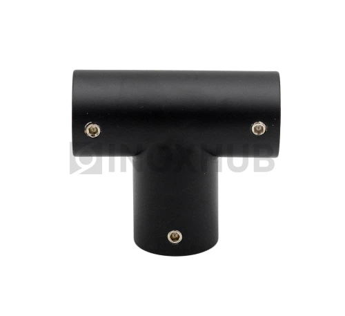 Соединитель-тройник (902 BLC) штанга Ø19 мм, Черный мат