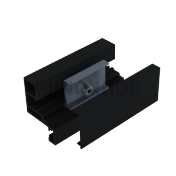 Комплект (804 BLC) дверной коробки в цельностеклянный проем, 2300×2300×1100 мм, RAL 9005 Черный мат