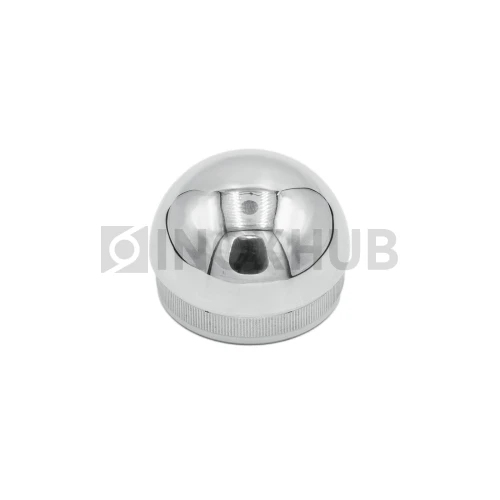 Заглушка сферическая со вставкой, Ø50.8 мм, AISI 304, GRIT 600