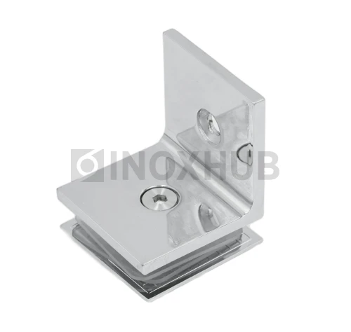 Коннектор L-обр. (722 PС) стекло-стена, полированный хром