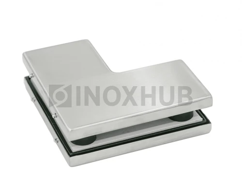 Фитинг угловой (160 SSS) большой, стекло 10-12 мм, нерж. сталь матовая