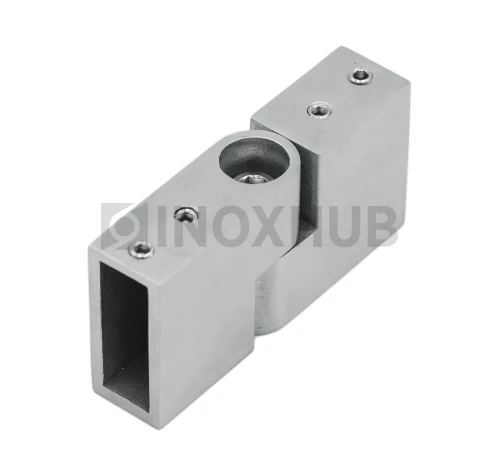 Соединитель штанги (344 SSS) поворотный, штанга 30×10 мм, нерж. сталь матовая