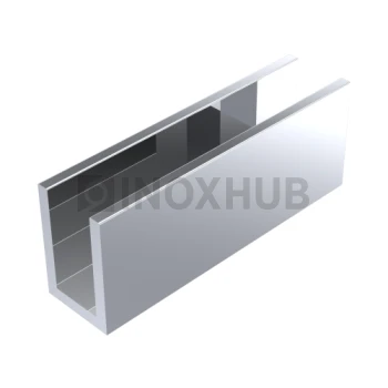 Профиль п-обр. (756-8-3000 al), 19×13 мм L=3000, стекло 8.0 мм, полированный алюминий Профиль п-обр. (756-8-3000 al), 19×13 мм L=3000, стекло 8.0 мм, полированный алюминий