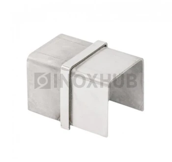 Соединительная муфта для поручня с пазом, 40.0×40.0 мм, AISI 304, GRIT 600 Соединительная муфта для поручня с пазом, 40.0×40.0 мм, AISI 304, GRIT 600