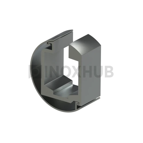 Трек (610 aura) на стену, комплект с крышкой, L=4000 мм, алюминий