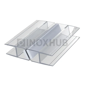 Профиль (208-8 CL) магнит белый 135º, L=2200 (1компл/2 шт), стекло 8.0 мм, ПВХ прозрачный БЕЛЫЙ