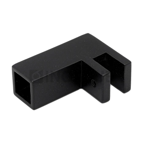 Держатель стекла (187 BLC) торцевой горизонтальный, для штанги 15×15 мм, Черный мат Держатель стекла (187 BLC) торцевой горизонтальный, для штанги 15×15 мм, Черный мат