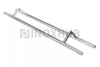 Ручка под 45° (670-600 SSS) 32×425×600 мм, стекло 8-12 мм, нерж. сталь матовая