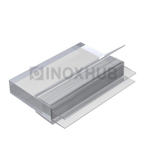 Профиль (206-8 CL) нижний, L=2200, стекло 8.0 мм, ПВХ прозрачный БЕЛЫЙ Профиль (206-8 CL) нижний, L=2200, стекло 8.0 мм, ПВХ прозрачный БЕЛЫЙ