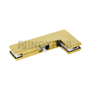 Фитинг угловой (140 Gold) на фрамугу с осью, стекло 10-12 мм, под Золото Фитинг угловой (140 Gold) на фрамугу с осью, стекло 10-12 мм, под Золото