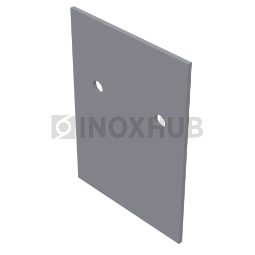 Торцевая заглушка на профиль 44Т, под стекло 8 мм, не анодированный алюминий