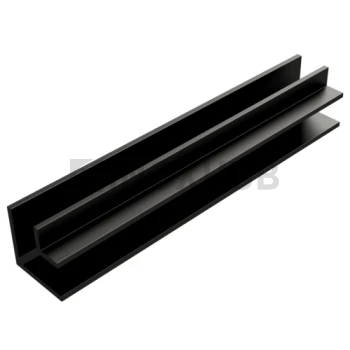 Угловой профиль 90°, 19×19×12.5×1.75 мм L=3000, стекло 8.0 мм, алюминий, Черный мат Угловой профиль 90°, 19×19×12.5×1.75 мм L=3000, стекло 8.0 мм, алюминий, Черный мат