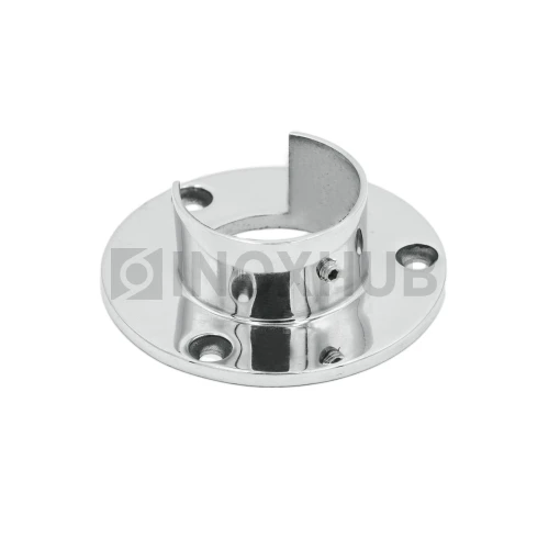 Фланец для поручня с пазом, Ø48.3 мм, AISI 304, GRIT 600