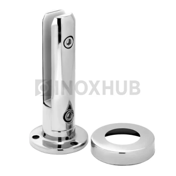 Напольный стеклодержатель литой круглый под сверление, Ø50×190 мм, AISI 304, GRIT 600 Напольный стеклодержатель литой круглый под сверление, Ø50×190 мм, AISI 304, GRIT 600