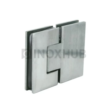 Петля (303 SSS) стекло-стекло 180° (без фаски), нерж. сталь матовая Петля (303 SSS) стекло-стекло 180° (без фаски), нерж. сталь матовая