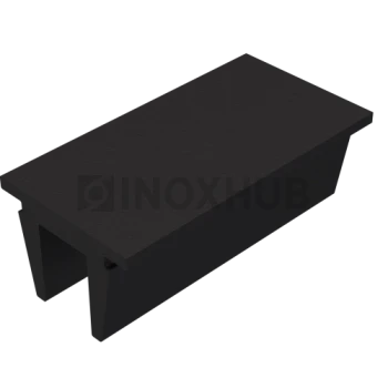 Заглушка (764 BLC) для профиля 763 756, L=1000 мм, алюминий, Черный мат