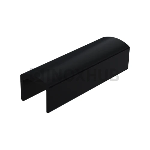 П-поручень под уплотнитель, под стекло 10 мм, L=6000, RAL 9005 Черный Мат