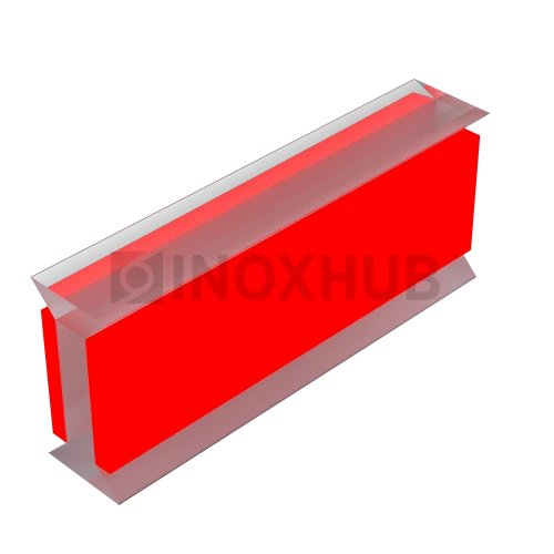 Профиль (220-10 CL) межстекольный самоклеящийся, L=3000, стекло 10.0 мм, ПВХ прозрачный