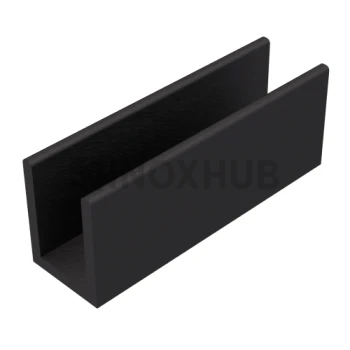 Профиль п-обр. (756-10-3000 BLC), 19×14 мм L=3000, стекло 10.0 мм, алюминий, Черный мат Профиль п-обр. (756-10-3000 BLC), 19×14 мм L=3000, стекло 10.0 мм, алюминий, Черный мат