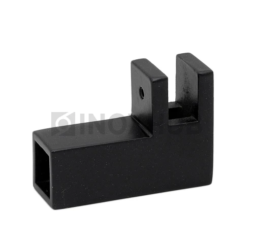 Держатель стекла (187 BLC) торцевой горизонтальный, для штанги 15×15 мм, Черный мат Держатель стекла (187 BLC) торцевой горизонтальный, для штанги 15×15 мм, Черный мат