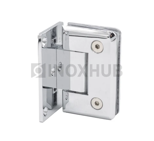 Петля (305 PBrass) стена-стекло, одностороннее крепление, (с фаской), латунь, полированный хром