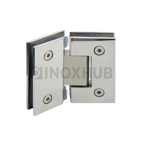 Петля (302 PSS) стекло-стекло 135° (без фаски), нерж. сталь полированная