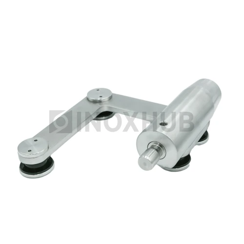 Фитинг угловой (740a SSS) с осью без зенковки, нерж. сталь матовая