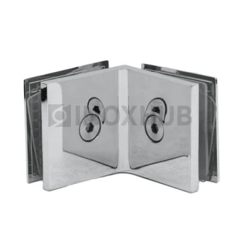 Коннектор (725 PC) стекло-стекло 90°, полированный хром Коннектор (725 PC) стекло-стекло 90°, полированный хром