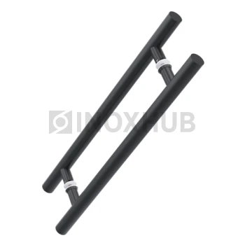 Ручка (633-600 BLC) 32×425×600 мм, стекло 8-12 мм, Черный мат