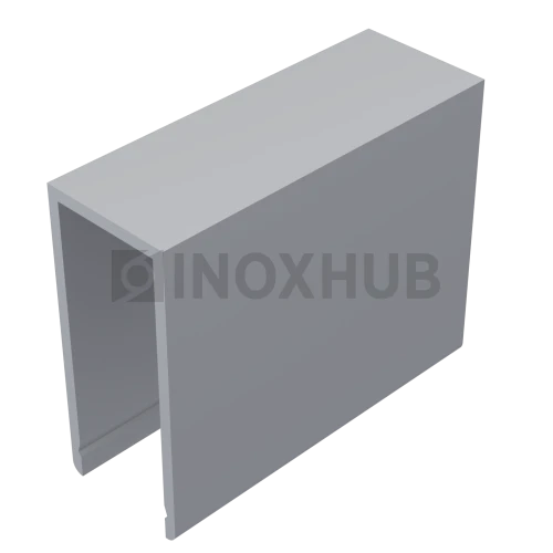 П швеллер 24 AL верхний, 40 мм, кратно 6 м, Анодированный алюминий