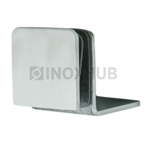 Коннектор L-обр (732 SSS) стекло-стена (без фаски), нерж. сталь матовая Коннектор L-обр (732 SSS) стекло-стена (без фаски), нерж. сталь матовая