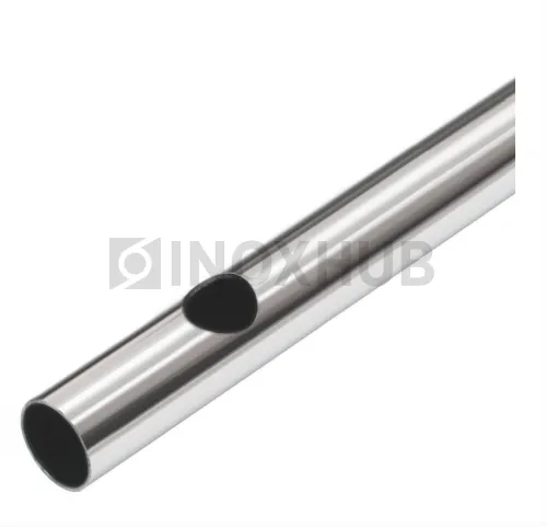 Труба с перфорацией Ø16.3 шагом 110 круглая, AISI 304, A554, 25×1×6000, GRIT 600
