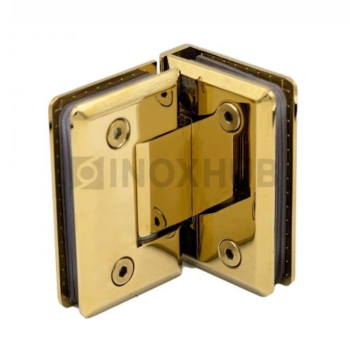 Петля (304 Gold) стекло-стекло 90°, под Золото