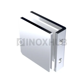 Коннектор (731 PSS) стекло-стена, 2 отверстия (без фаски), нерж. сталь полированная