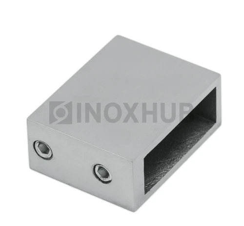 Держатель штанги (343 SSS) к стене, штанга 30×10 мм, нерж. сталь матовая Держатель штанги (343 SSS) к стене, штанга 30×10 мм, нерж. сталь матовая