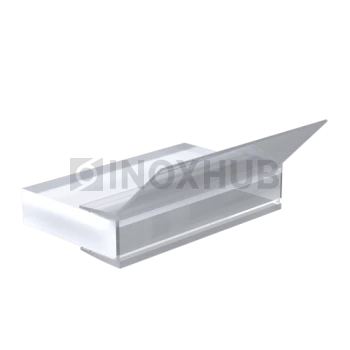 Профиль (203-8 CL), L=2200, стекло 8.0 мм, ПВХ прозрачный БЕЛЫЙ