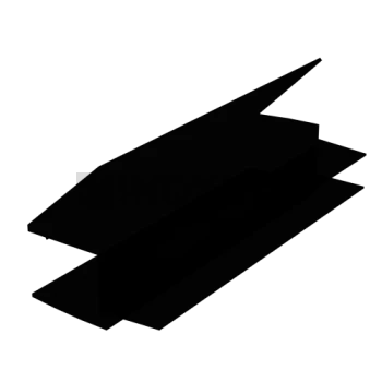 Профиль (206-8 BLC) нижний, L=2200, стекло 8.0 мм, ПВХ Черный мат