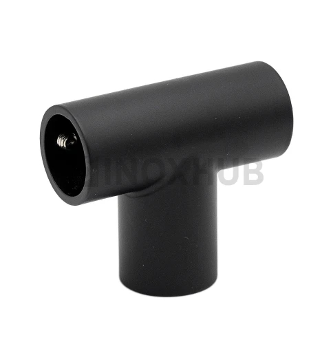 Соединитель-тройник (902 BLC) штанга Ø19 мм, Черный мат