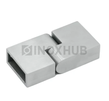 Соединитель штанги (344 SSS) поворотный, штанга 30×10 мм, нерж. сталь матовая