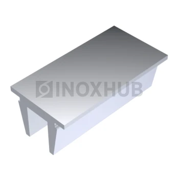 Заглушка (764 al) для профиля 763 756, L=1000 мм, полированный алюминий Заглушка (764 al) для профиля 763 756, L=1000 мм, полированный алюминий