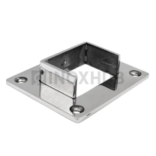 Фланец для поручня с пазом, 60.0×40.0 мм, AISI 304, GRIT 600 Фланец для поручня с пазом, 60.0×40.0 мм, AISI 304, GRIT 600