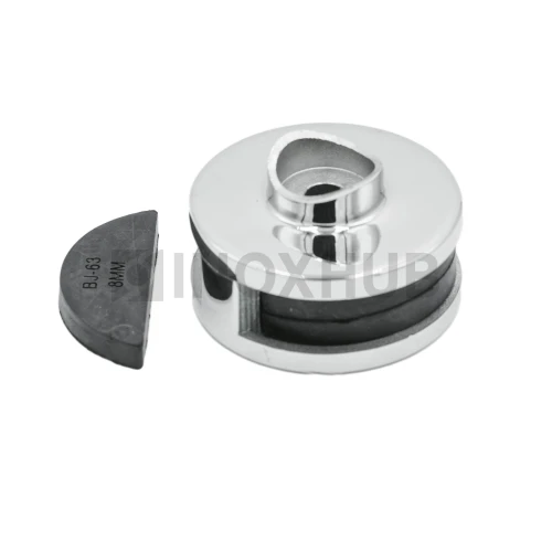 Стеклодержатель литой двойной зажимной Ø38.1×60.0 мм, стекло 8.0 мм, AISI 304, GRIT 600