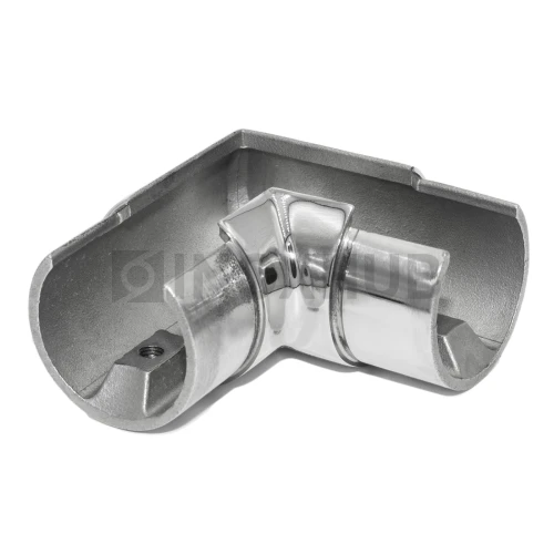 Отвод для поручня с пазом, Ø48.3 мм, AISI 304, GRIT 600