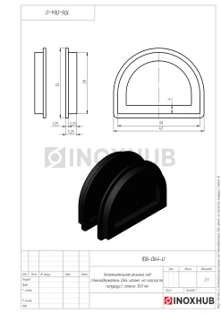 Уплотнительная резинка под Стеклодержатель (064 штамп. на плоскость полукруг.), стекло 10.0 мм Уплотнительная резинка под Стеклодержатель (064 штамп. на плоскость полукруг.), стекло 10.0 мм