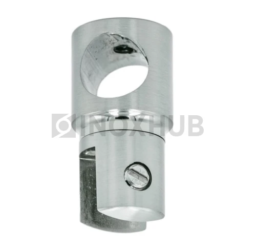 Держатель стекла (914 SC) сквозной, штанга Ø19 мм, матовый хром Держатель стекла (914 SC) сквозной, штанга Ø19 мм, матовый хром