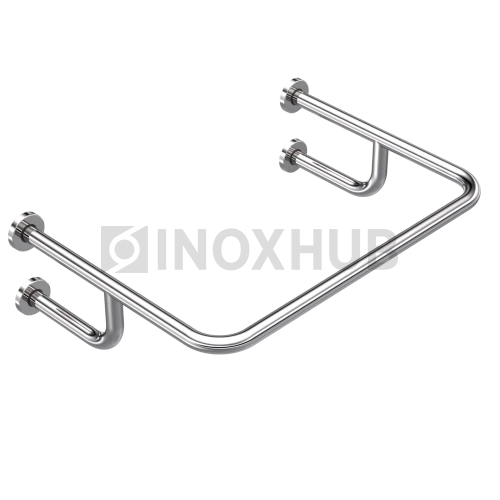 Поручень для раковины настенный, 720×520 мм, Ø32 мм, AISI 304, GRIT 600