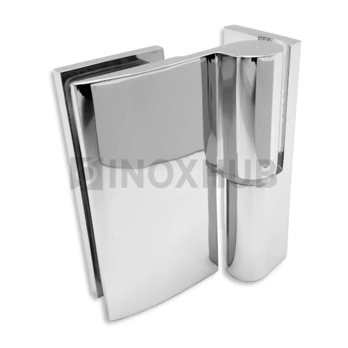 Петля (208R PBrass) с лифтом стена-стекло 90° правая, латунь, полированный хром